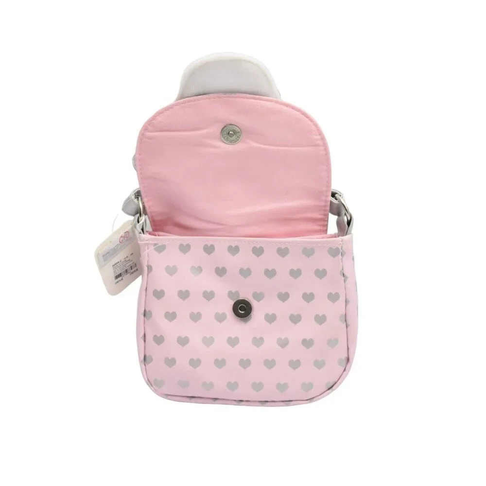 Claires Club Crossbody Bag Purse Ariella the Unicorn Plush Pink Heart Girls